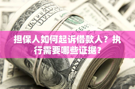 北京担保人如何起诉借款人？执行需要哪些证据？