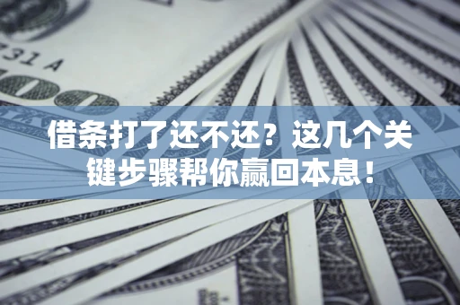 北京借条打了还不还？这几个关键步骤帮你赢回本息！