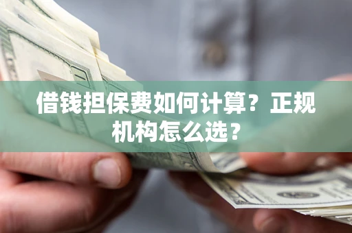 北京借钱担保费如何计算？正规机构怎么选？