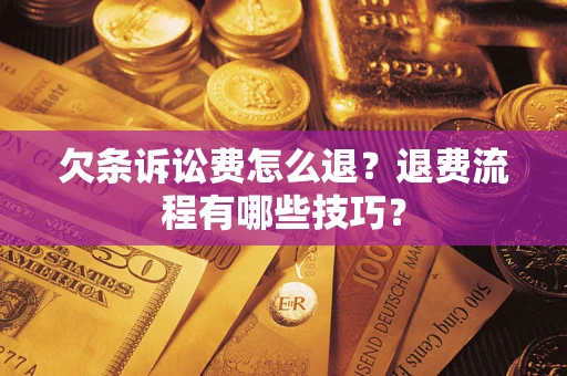 北京欠条诉讼费怎么退？退费流程有哪些技巧？