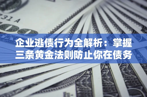 北京企业逃债行为全解析：掌握三条黄金法则防止你在债务乱局中“踩雷”