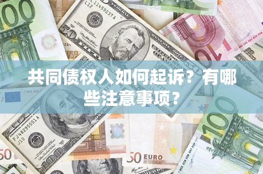 北京共同债权人如何起诉？有哪些注意事项？